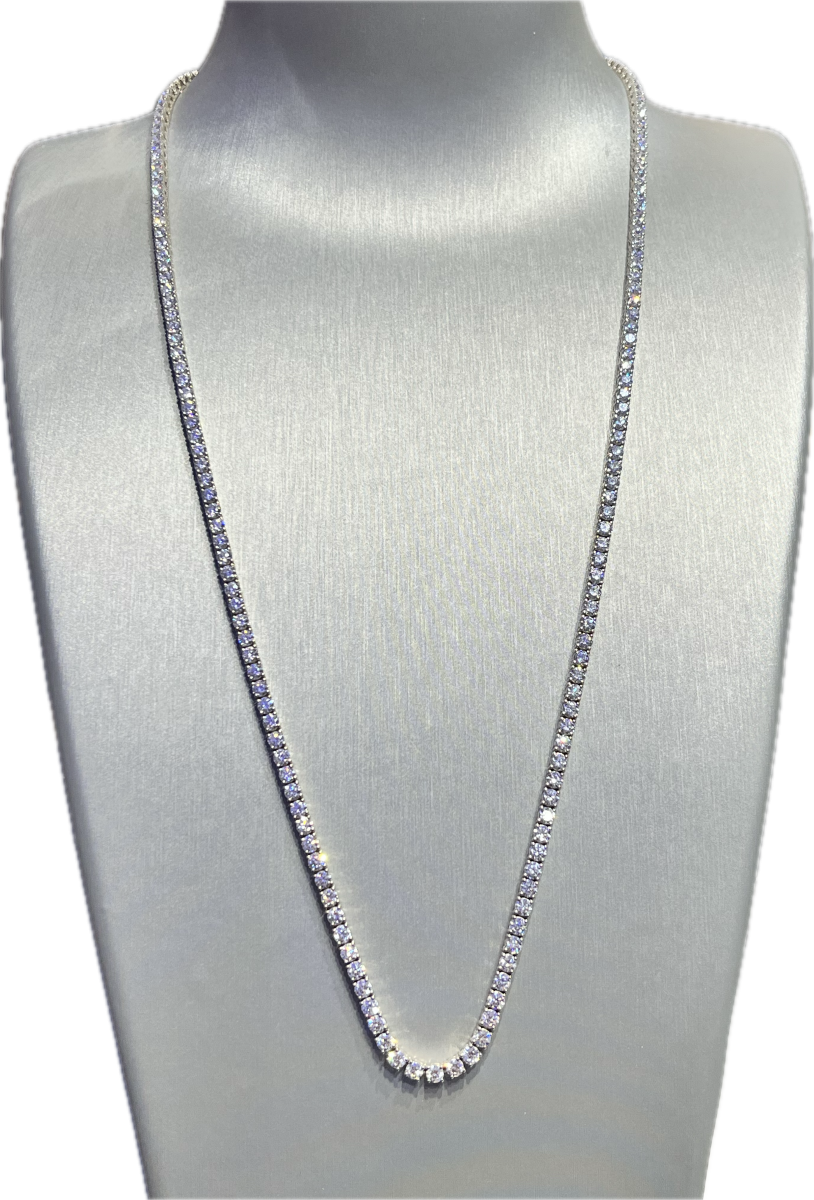 Lab-grown Tenniscollier 187-19crt.